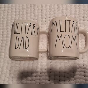 RAE DUNN military mom and dad mugs
